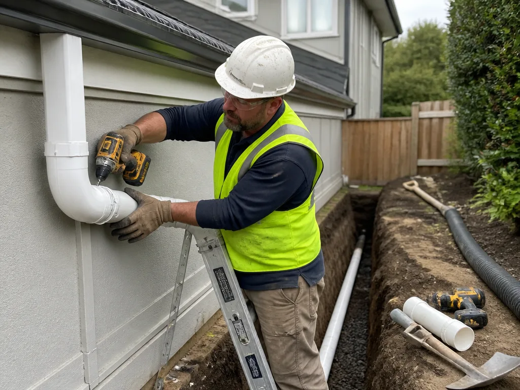 French Drain Tie-In