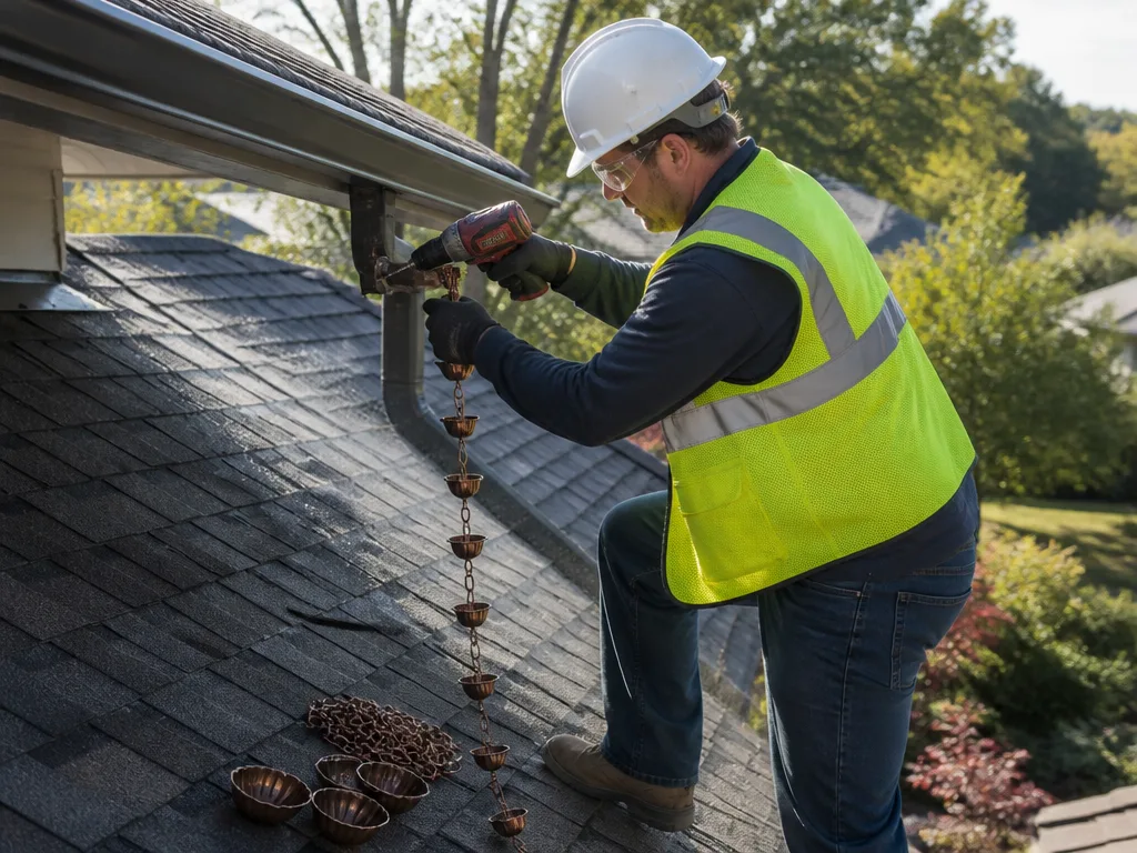 Rain Chain Installation